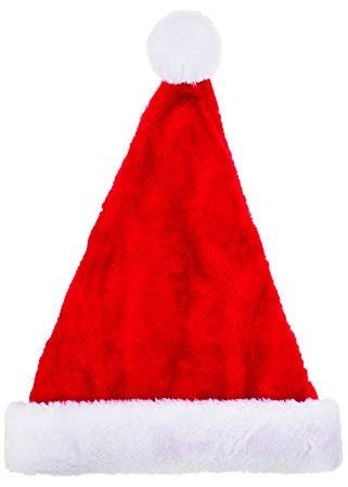 Premier Decorations Plush Santa Hat, 43cm Red