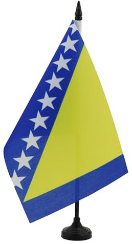 AZ FLAG - Tischflagge Bosnien Und Herzegowina - 21x14 cm - Bosnische Tischfahne 14 x 21 Cm - Flaggen