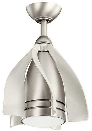Kichler Terna 15 Indoor Ceiling Fan with LED Light, Nickel