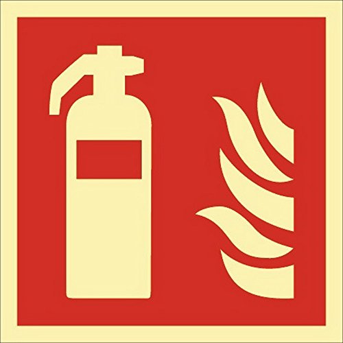 Schild Feuerlöscher 148x148mm Kunststoff rot/weiß ASR A1.3 DIN EN ISO 7010