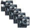 vhbw 5x Schriftband-Kassette kompatibel mit Dymo LabelPoint 300, 350, 200, 250, 100, 150 Etiketten-Drucker 12mm Schwarz auf Weiß