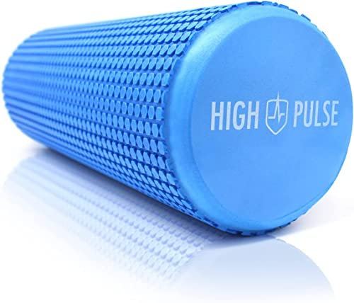 High Pulse Rouleau Pilates - Rouleau en Mousse pour renforcement Musculaire, Fitness et Massage des fascias (Bleu, 90 cm)