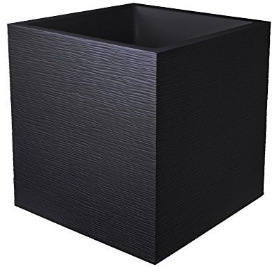 Ondis24 Pflanzkübel Blumenkübel Blumentopf Vulkan 40 mit Wasserspeicher Winterfest (Anthrazit Graphit)