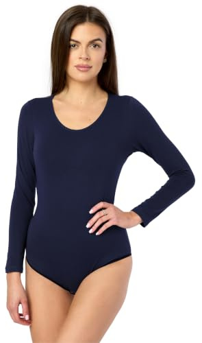 Merry Style Damen Langarm Body BD900 (Dunkelblau, XXL)