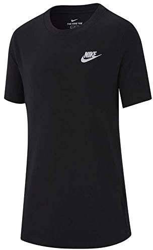 Nike Jungen Sportswear T-Shirt, Black/White, XS
