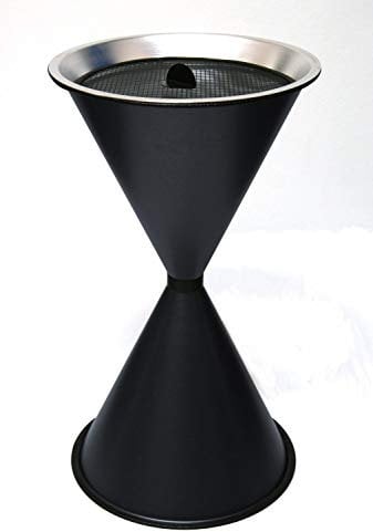 Standaschenbecher Diabola 71x40 cm anthrazit Marke Szagato Made in Germany (Industrie Standaschenbecher modern Design Aschenbecher groß stehend aus Metall für innen und außen wetterfest windfest)
