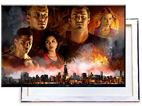 Unified Distribution Chicago Fire - 100x70 cm Kunstdruck auf Leinwand • erstklassige Druckqualität • Dekoration • Wandbild