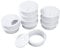 Pasacables de Mesa Blanco Cable de Escritorio de La Computadora de La Pc Circular de Plástico para Office Home Worktop 60mm 10 Piezas