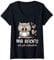 Damen Mir Reichts Ich Geh Schaukeln Eule Grafik Lustiger Spruch T-Shirt mit V-Ausschnitt