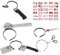 KATOOM Blutige Schere Messer im Kopf 35TLG Halloween Grusel Accessoires Set Spritze Horror Haarreif mit 30pcs Halloween Zombie Scars Tattoo Küchenmesser Schlüssel für Gruselkostüm Zombie