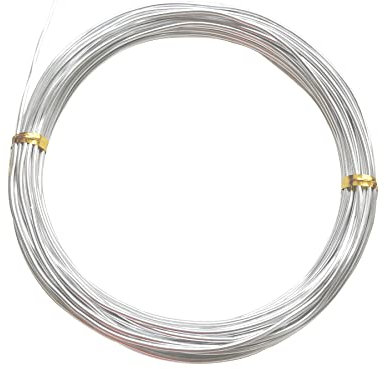 Aluminum Craft Wire 12 Gauge 2mm 10m Anodized Silver Al Wires Bead Model Making Art Craft DIY Embellishment Decoration Florist Supplies