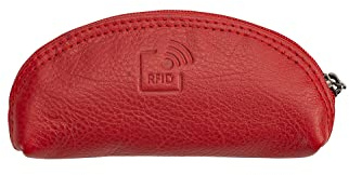 Josephine Osthoff - Schlüsseltui SCHLÜSSELMAUS Schlüsseltasche Schlüsselmäppchen Mini Münztasche Echt Leder mit Kreditkarten-RFID-Schutz Doppelnaht Außentasche Schlüsselfach mit Ring