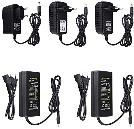 TOPXCDZ AC100V-240V zu DC5V/12V/24V Beleuchtung Transformator 1A 2A 3A 5A 6A 8A 10A Netzteil Adapter Konverter Ladegerät für LED Streifen CCTV (DC 12V, 1A)