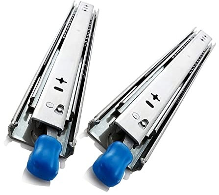 RHSH Schiene Schublade Vollauszug - 2 Pcs Heavy Duty Drawer Slides, Mit Schloss Können 3 Abschnitte Gedehnt Werden, Geräuschloser Verschluss, Rostfrei, Glatt, Schubladenauszüge Mit Softclose