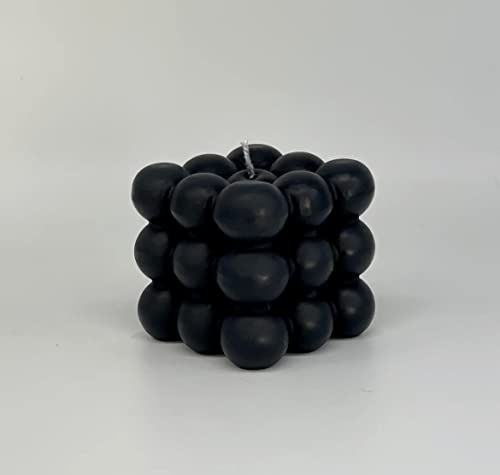 Black Bubble Sojawachskerze | 6 cm x 6 cm Bubble Home Decor