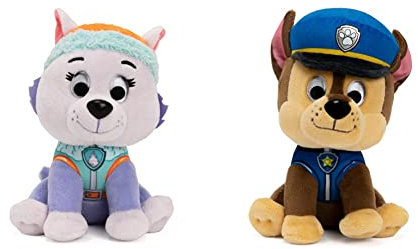 GUND PAW Patrol Everest & Chase Plüschtiere, 15 cm, Mehrfarbig, ab 1 Jahr, PAW Patrol, Weihnachten, Hochwertige Verarbeitung mit ausdrucksstarken Kunststoffaugen