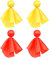 HugeDE 4 Pcs Football Referee Flags, Yellow & Red, 4cm Diameter, 20cm Length, Sports Event Flags