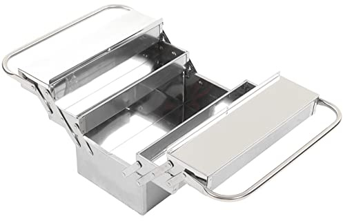 Fafeicy Heavy Duty Folding Cantilever Tool Box 3 Layer 5 Tray
