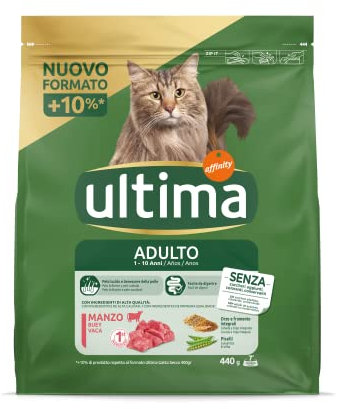 Ultima Futter für ausgewachsene Katzen mit Rind, 440 g