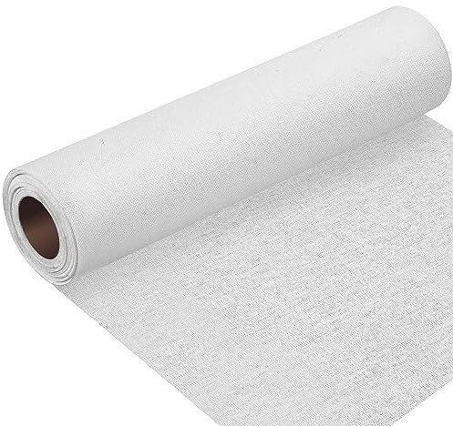 Baumwolleinlage, zum Nähen, 27 cm x 20 m, mittelschwer, schmelzbares Fleece, weiß, einseitige Einlage zum Aufbügeln, für T-Shirts, Steppdecken, Hemden, Kragen, Bastelbedarf