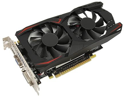 VBESTLIFE GTX1050Ti 4GB Graphics Card, GDDR5, 128bit, 700MHz, Gaming Video Card with HDMI VGA and DVI Ports, Dual Cooling Fans (GTX1050Ti 4GB DDR5 128bit)