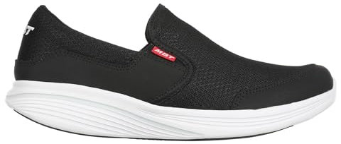 MBT MODENA III SLIP ON Zapatillas de Deporte para Hombre sin Cordones. Deportivas Caminar Anatómicas y Cómodas. Calzado Fisiológico Confort y Estabilidad de Suela Curva. Sneakers Modernas. Color Negro