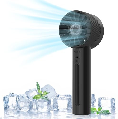 ITSHINY Ventilador Portatil, Ventilador de Mano, Potente Ventilador de Mano, Mini Ventilador Recargable por USB con 4 Velocidades, Ventilador Ligero para el Hogar, la Oficina, Viajes, Camping