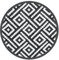 vidaXL Tapis d'extérieur Blanc et Noir Ø200 cm PP, Tapis de Jardin, Tapis de Sol, Moquette de Sol, carpette, Tapis de Patio
