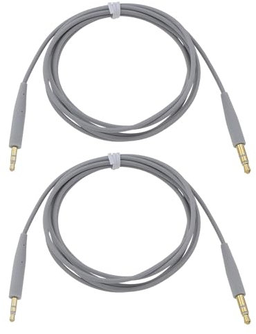 Create idea 2 Pezzi Jack Maschio da 3,5 Mm A Jack Maschio Stereo da 2,5 Mm Cavo Audio per Cuffie di Ricambio Compatibile con B-O-S-E QC35/QC35 II/QC25/OE2 (Grigio)