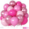 Luftballons Rosa Set, 12 zoll Hot Pink Pastell Rosa Metallisches Rosa Latex Ballons Helium Ballons für Mädchen Frauen Geburtstag Hochzeit Babyparty Rosa Prinzessin Party