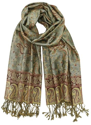 vimate Paisley Pashmina Schal Wrap Stola Soft Silky Jacquard Pashminas Wrap für Abendkleid Reisen Shawl