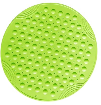 VSUSN Duschmatte rutschfest, 55 cm Runde Antirutschmatte Dusche mit SaugnäPfen Maschinenwaschbar Duscheinlage rutschfest,Grün