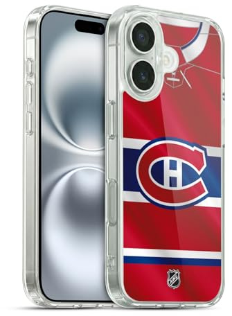 Head Case Designs Offizielle NHL Jersey Montreal Canadiens Gelhülle [Militärischer Schutzgrad] Kompatibel Mit Apple iPhone 16 Und Kompatibel Mit MagSafe