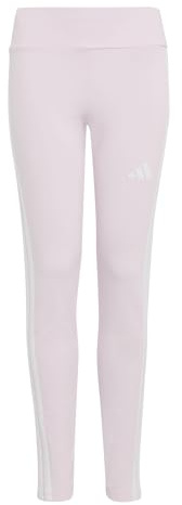 adidas Girl's ESSENTIALS 3 STRIPES LEGGINGS, clear pink/white, 9-10 Years