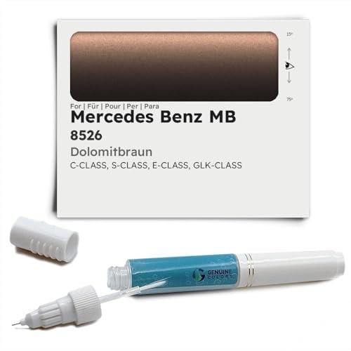 Genuine Colors Stylo de Retouche DOLOMITBRAUN 8526 pour Mercedes Benz MB Marron C-CLASS S-CLASS E-CLASS GLK-CLASS