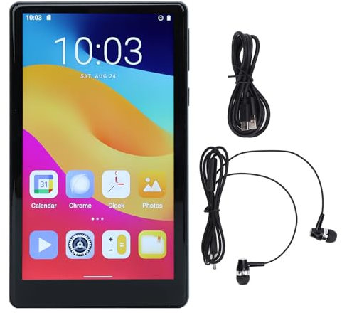 256 GB MP3-MP4-Player mit Bluetooth und WLAN, Android 11 MP3-MP4-Player mit 5,0-Zoll-Touchscreen und Lautsprecher, MP3-Musikplayer mit UKW-Radio, E-Book