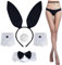 5 Stück Women's Bunny Costume Set Rabbit Ear Headband Collar Bow Tie Costume Cuffs Rabbit Tail For Easter Party, Bunny Kostüm Frauen, Hasenohren Kostüm, Hasenkostüm Erwachsene, Bunny, Bunny Suit
