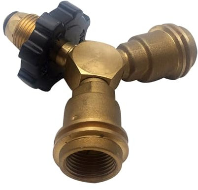 MSEURO Messing-Propanflasche, POL-Typ (US-Typ), Anschluss, Y-Splitter-Adapter, Kupfer-Gelenk-Splitter Lucky