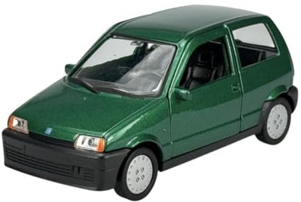 Welly Modell Auto Kompatibel mit FIAT Cinqecento Grün ca 1/34-1/39 Metal Modell Auto Die Cast Neu im Kasten
