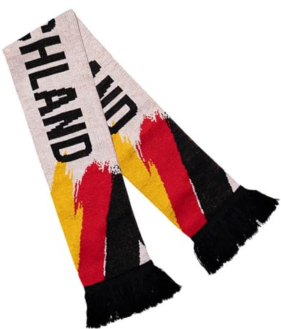 YiQinzcxg Beliebter Deutscher Fanschal Mit Quasten Langhals Schal Aus Deutschland Schulterwick