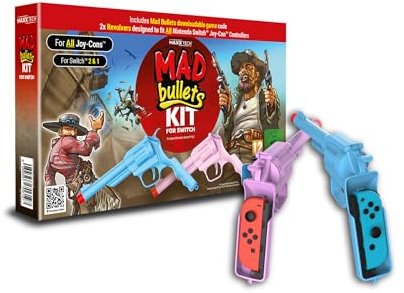 Mad Bullets Kit for Switch 2&1 - Includes Downloadable Switch Code in Box Game - Compatible with Nintendo Switch 2 & 1! Fits All Joy-Cons!