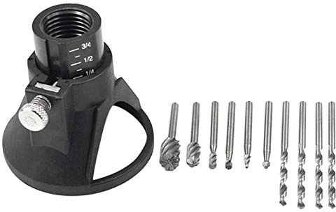 Pqahffowr Utensili Elettrici per Trapano A Mano Frese Legno Frese Set 6 Pezzi con Drill Localizzatore Dedicato per Accessori