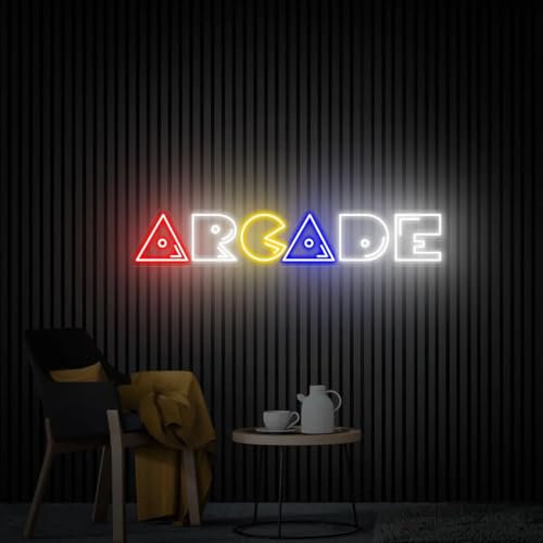 Arcade Neon Sign, Gameroom LED Decor Retro Game Room Decor, Teen Boy Regalo, Regali Gamer