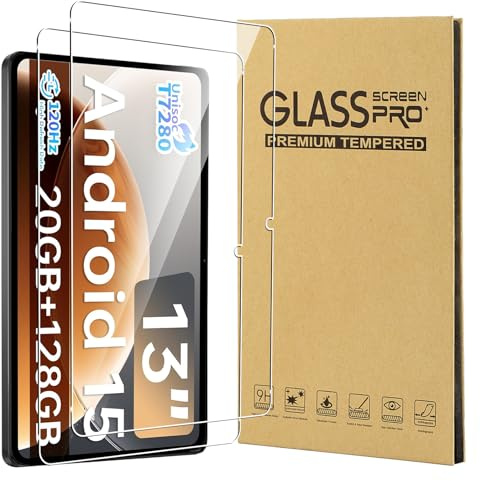 CONAPIKA 2 Stück Schutzfolie für TECLAST 2025 Newest Tablet/TECLAST T65 13.4 Zoll, 9H Härte Kratzfest Anti-Bläschen Gehärtetes Glas Folie HD-Klar Anti-Fingerabdruck Displayschutzfolie