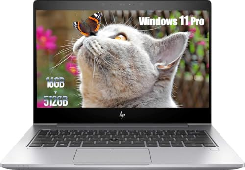HP EliteBook 830 G5 Business Laptop, 13.3-Inch FHD (1920x1080), Intel Core i7-8650U, 16GB RAM, 512GB SSD, QWERTY Keyboard, Windows 11 Pro (Renewed)