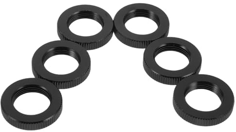 Veemoon 6pcs Microphone Stand Nuts 5/8-27 Tripod Screw Thread Nut Microphone to Tripod Adapter Mounting Conversion for Audio Recording and Camcorder Mic Holder