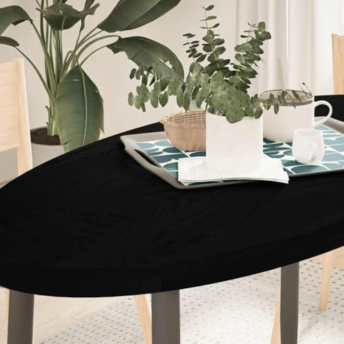PHGTYUK Massivholz Tischplatte Dunkelbraun 120x60x4 cm Eiche Oval Tischplatte für Couchtisch Beistelltisch Stehtisch robuste