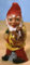 Frankenland Design Gartenzwerg mit Hase, ca. 34 cm hoch, PVC