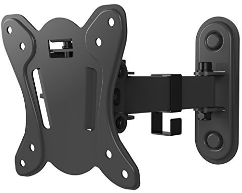 Techlink TWM102 Single Arm TV Wall Bracket for 13-27 inch Screens/Monitors with Adjustable Tilt, Swivel & Extend - Sony, Samsung, LG, Panasonic & More - Black