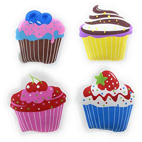 MC-Trend 4er Set Taschenwärmer Handwärmer Cupcakes für warme Finger im Herbst und Winter, wiederverwendbar